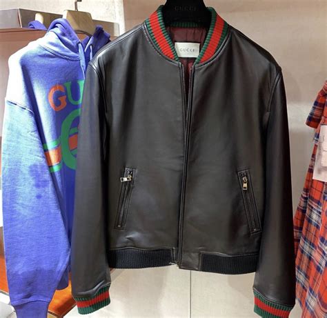 leather gucci jackets|Gucci original leather jacket.